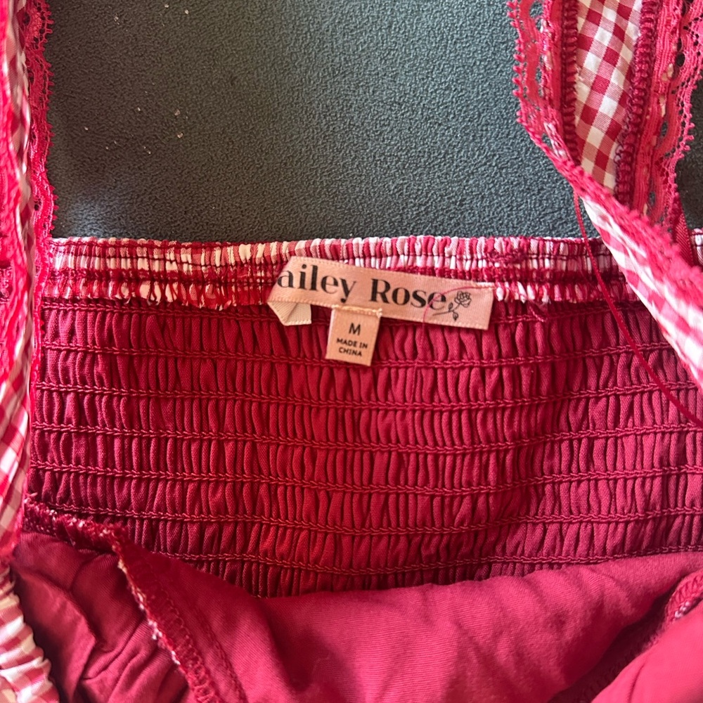 NWT Red Gingham Dress - Picture 3 of 4